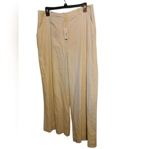 Max Studio Beige Linen Trousers Xl